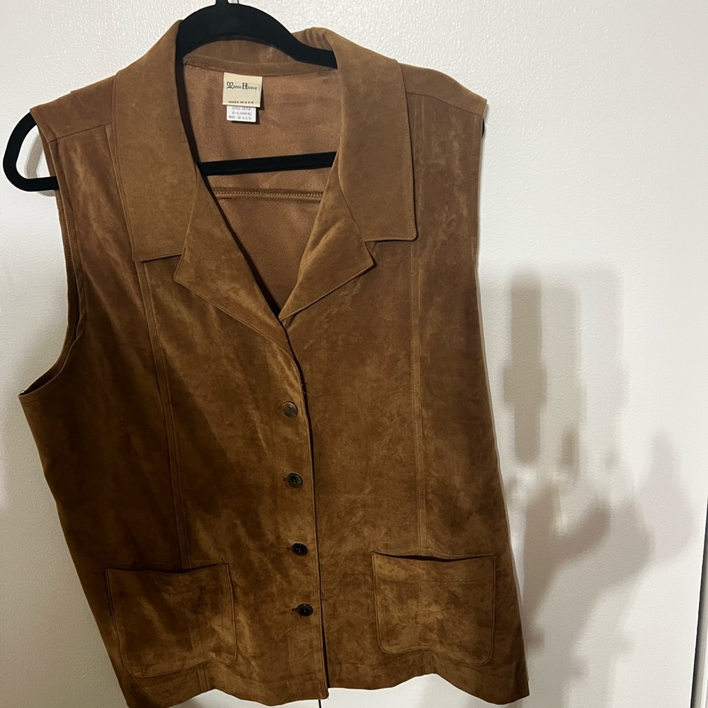 Suede Skirt & Vest Set